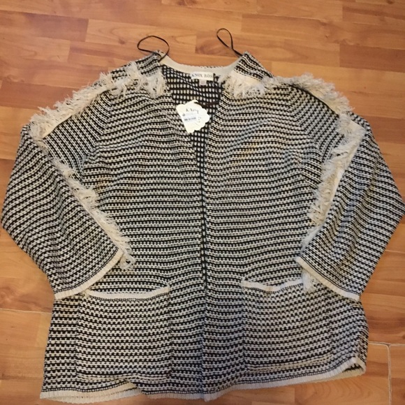 Fringe Detail Long Sleeve Cardigan Knox Rose XXL - Picture 3 of 7
